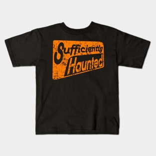 Sufficiently Haunted (Orange) Kids T-Shirt